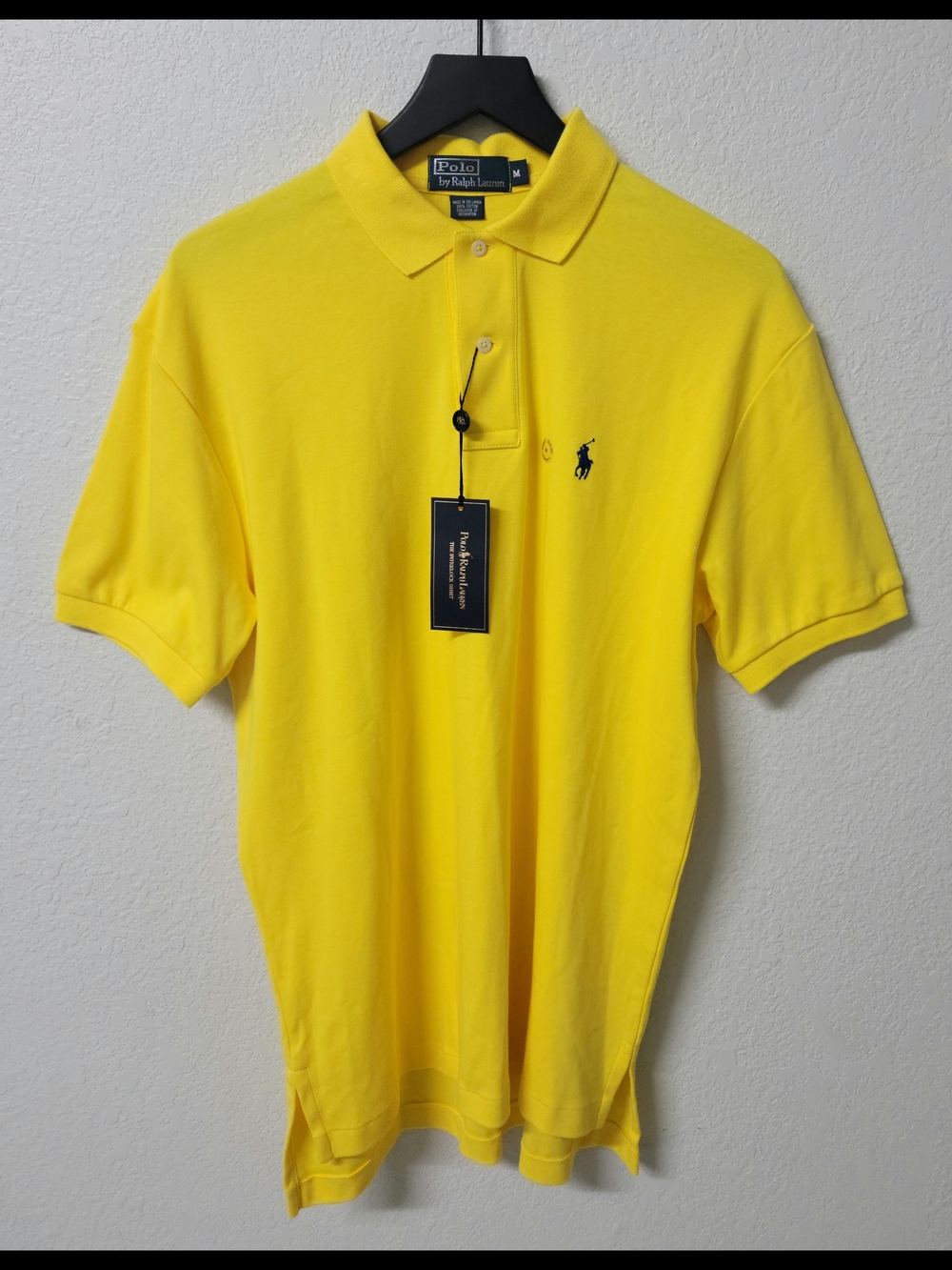 NEW Polo Ralph Lauren Short Sleeve Polo Solid Yellow Men's Medium